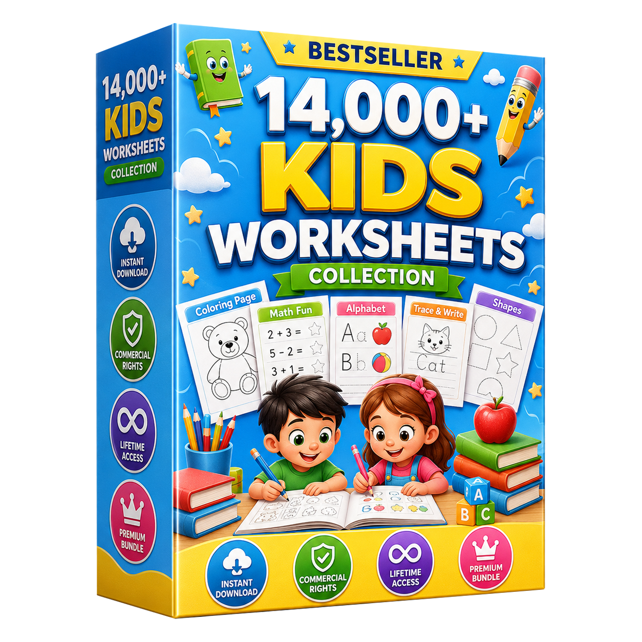 14,000+ Kids Worksheets Collection